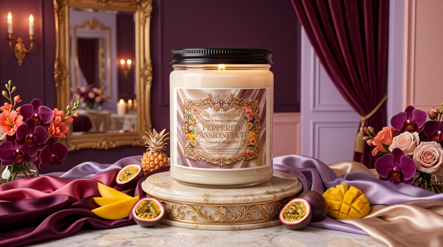 Peppered Passionfruit Scented Soy Candle