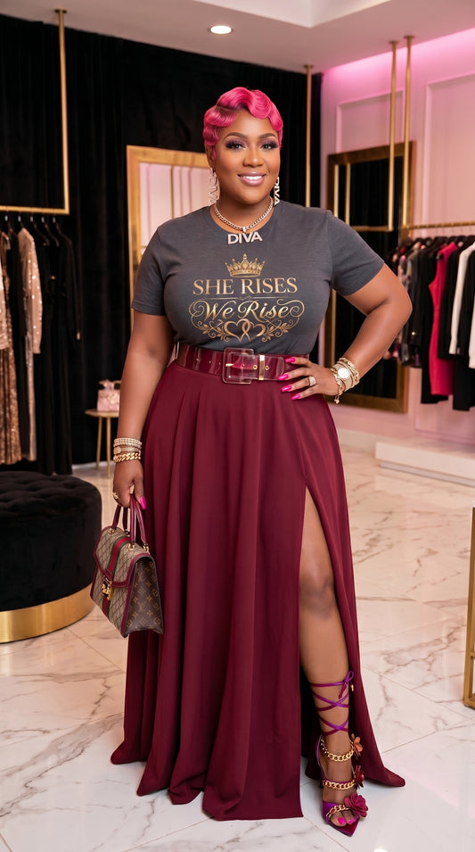 She Rises We Rise T-Shirt — Empowerment-T-Shirt (Anthrazit)