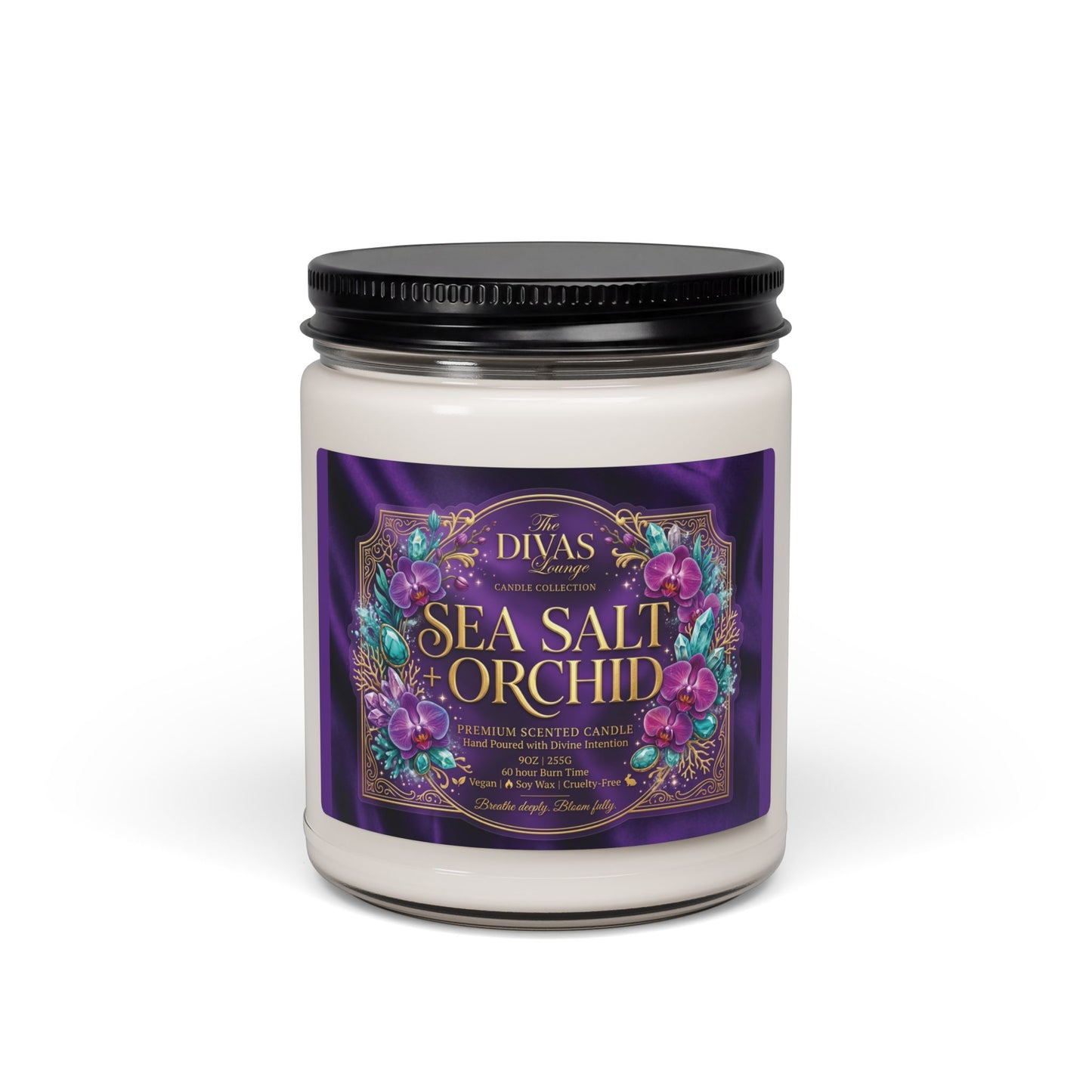 Sea Salt + Orchid Scented Candle