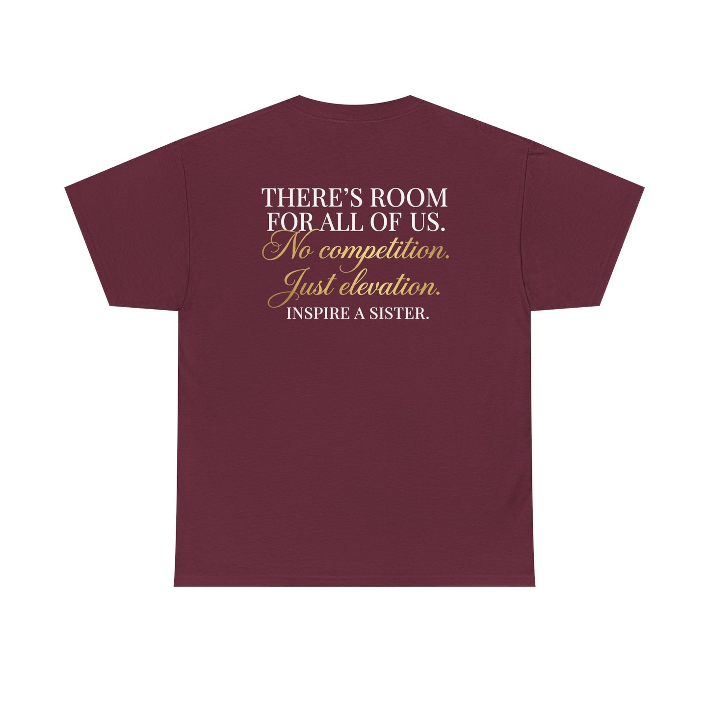 She Rises We Rise T‑Shirt — Empowerment Tee (Maroon)
