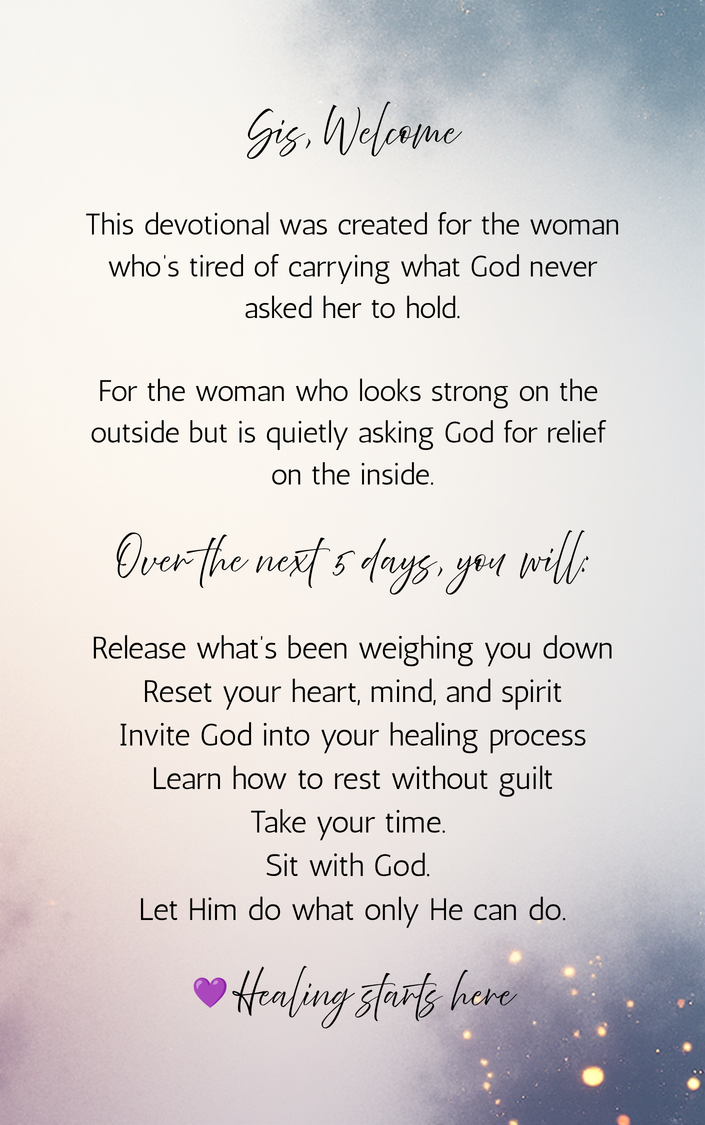 Heal and Reset: A 5-Day Devotional for the Woman Ready to Breathe Again