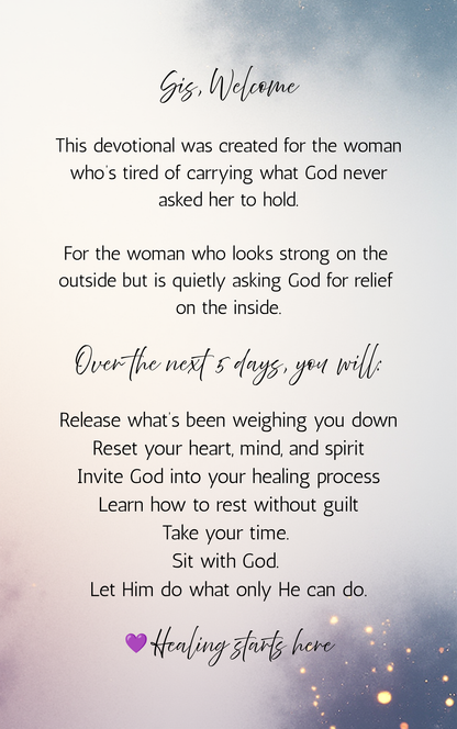 Heal and Reset: A 5-Day Devotional for the Woman Ready to Breathe Again