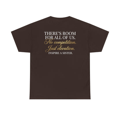 She Rises We Rise T‑Shirt — Empowerment Tee (Dark Chocolate)