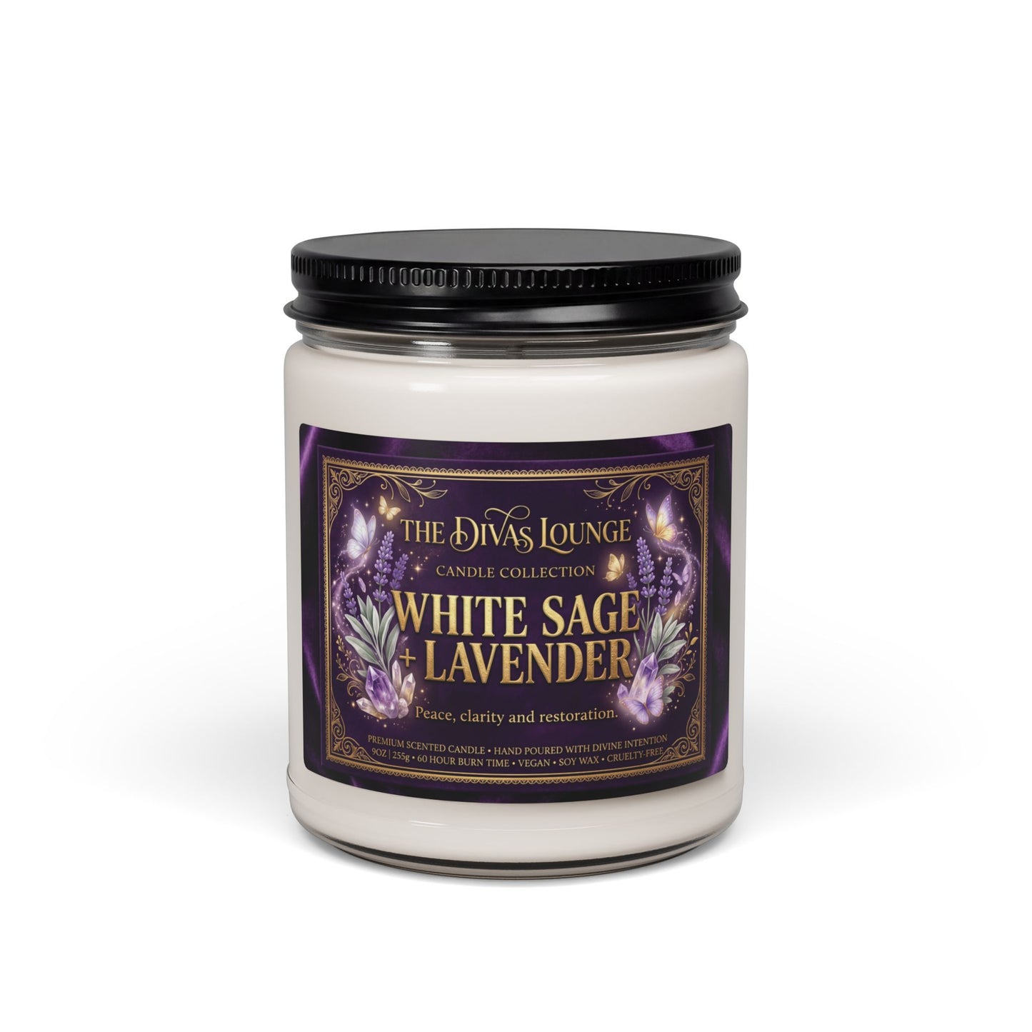 White Sage & Lavender Scented Candle