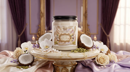 Coconut Cream + Cardamom Scented Soy Candle