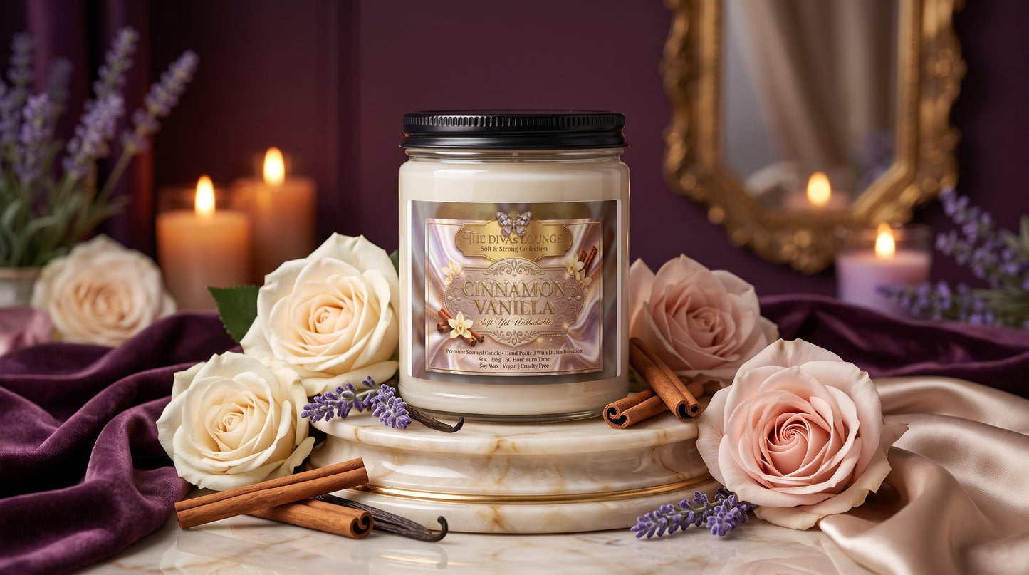 Cinnamon Vanilla Scented Soy Candle
