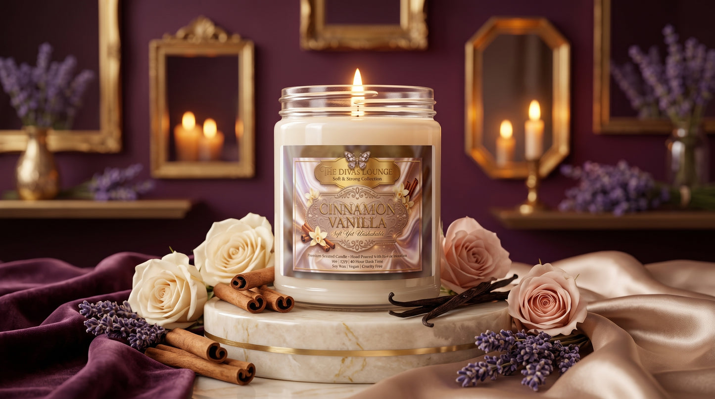 Cinnamon Vanilla Scented Soy Candle