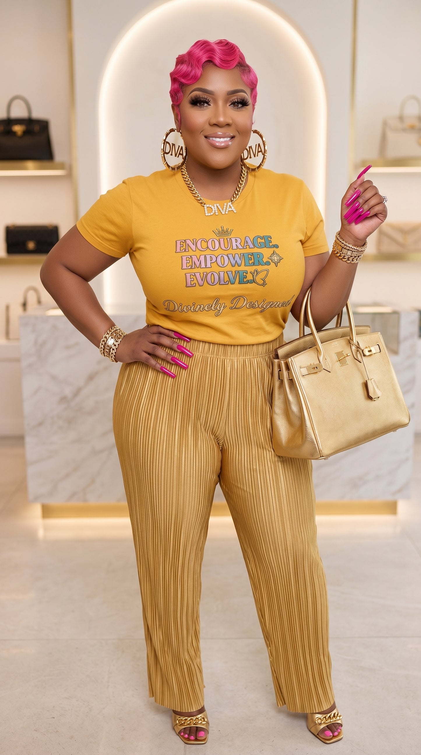 Empower Empower Evolve - Inspire a Sister Tee (Gold)
