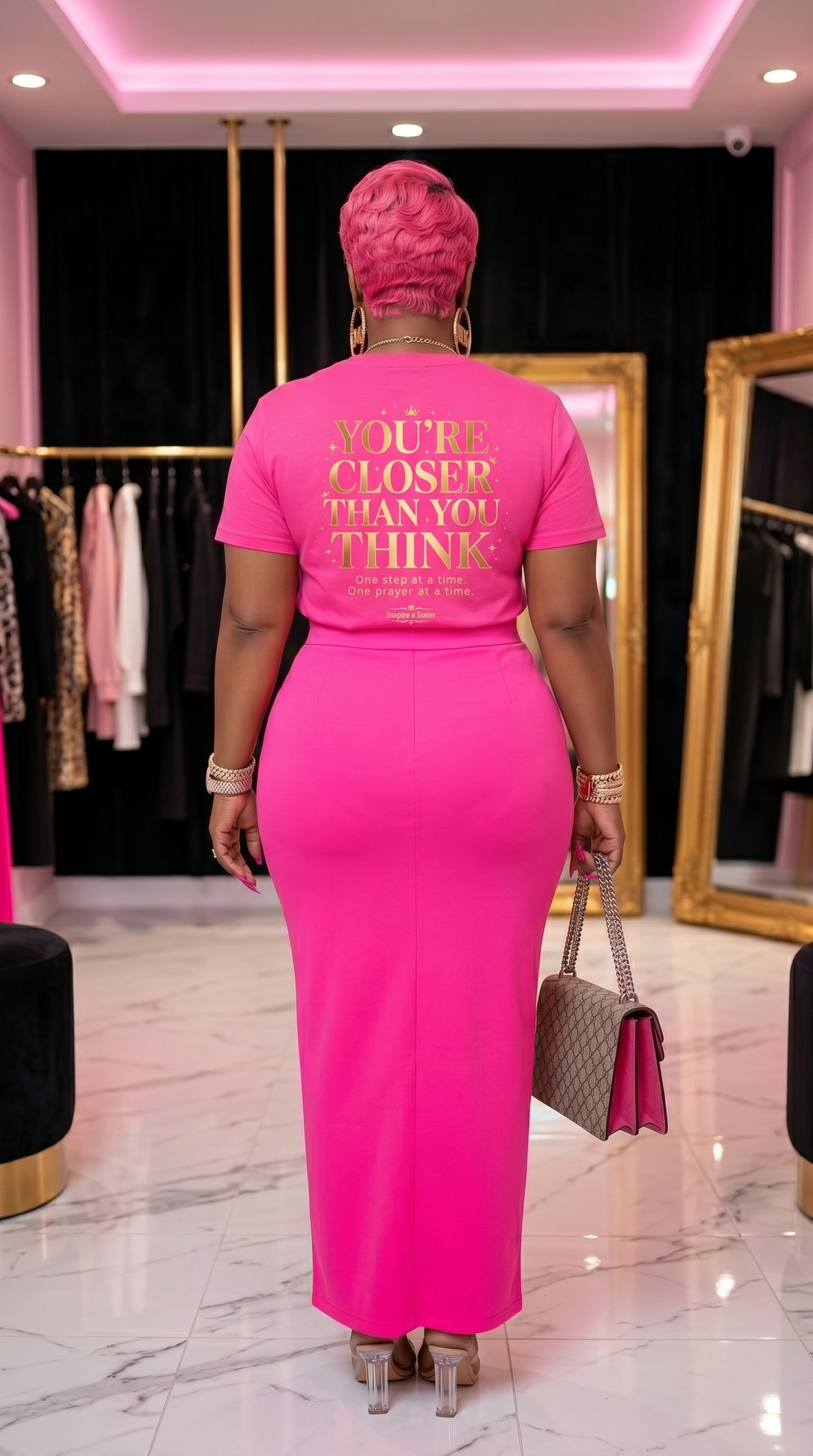 Sis You Got This T‑Shirt - You're Closer Than You Think  (Pink)