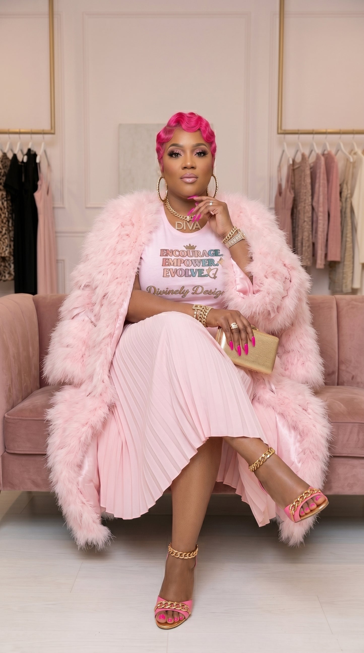 Empower Empower Evolve - Inspire a Sister Tee (Pink)