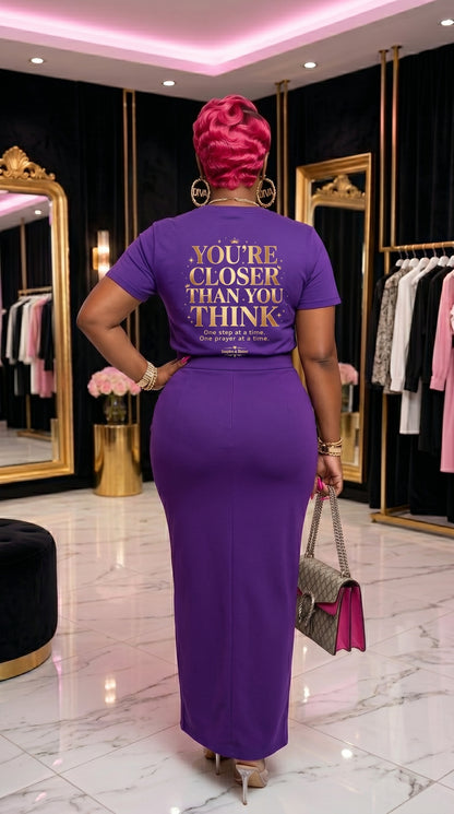 Sis You Got This T‑Shirt - You're Closer Than You Think  (Purple)